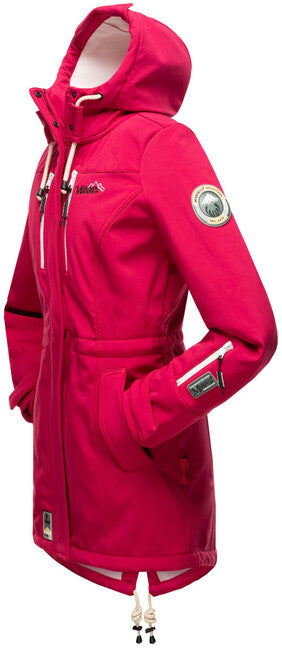 Marikoo ZIMTZICKE giacca invernale softshell da donna con cappuccio, fucsia