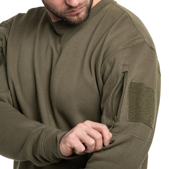Mil-Tec Tactical mikina s okrúhlym výstrihom, ranger green