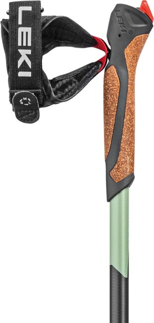 LEKI Nordic Walking Poles Smart Response, Dark Anthracite-Smoke Green-White