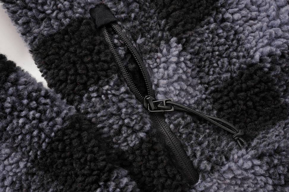 Brandit Teddyfleece Troyer giacca in pile, nero/grigio