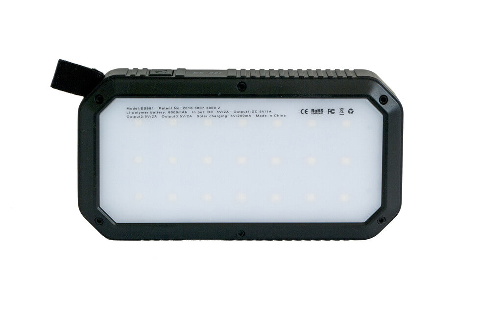 BasicNature Power Bank 8K με Ηλιακή Φόρτιση και LED Φως, 8