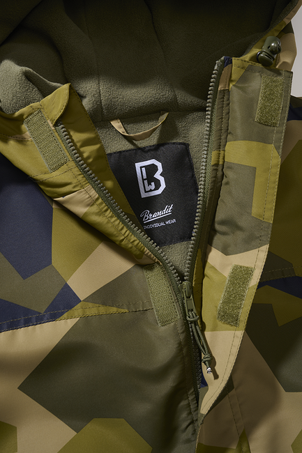 Brandit Frontzip Windbreaker Jacket, Swedish Camo