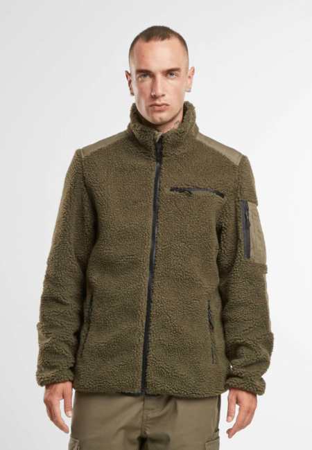 Brandit Ramble Giacca in pile da uomo Teddyfleece, oliva