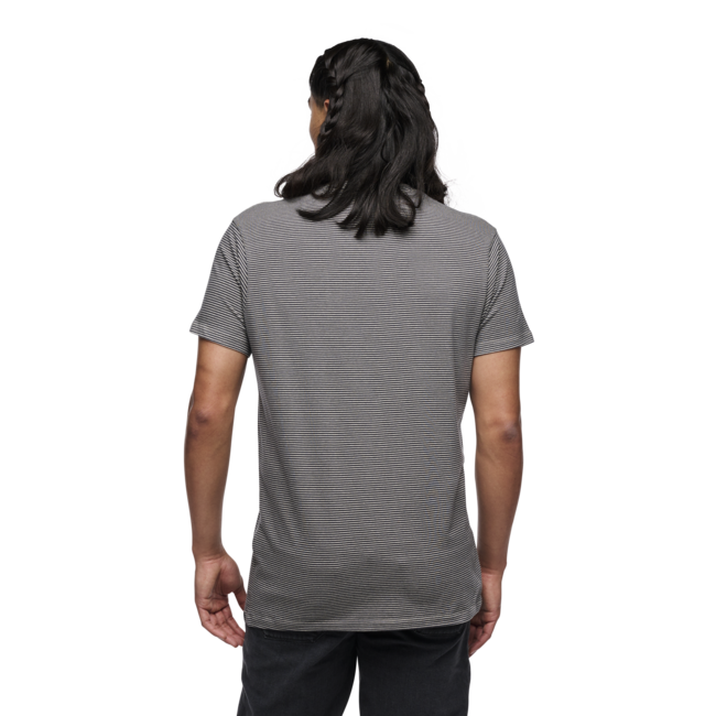 Black Diamond Bd Stripe t-shirt da uomo a maniche corte , bianco antracite