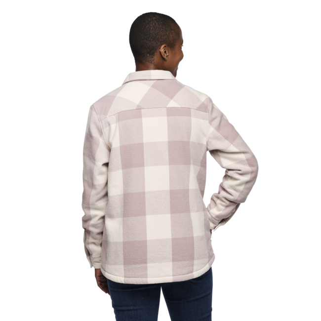 Black Diamond Project Camicia di flanella foderata, plaid bianco-malva pallido