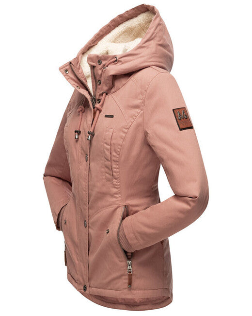 Marikoo Bikoo parka invernale da donna con cappuccio, terracotta