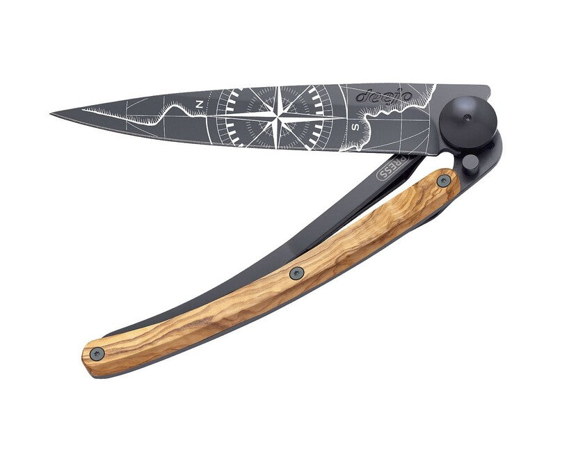 Deejo Giant coltello di chiusura, nero Incognita