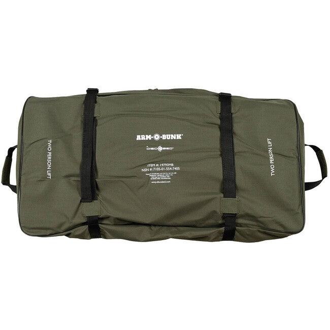 Disc-O-Bed Arm-O-Bunk sdraio pieghevole con tasca laterale, verde OD
