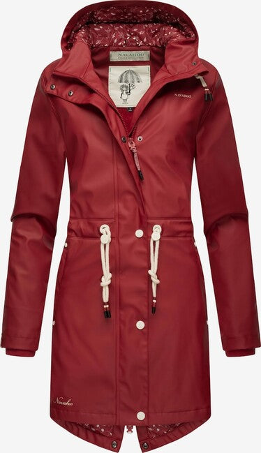 Navahoo Flower of ocean giacca impermeabile da donna, rossa sangue