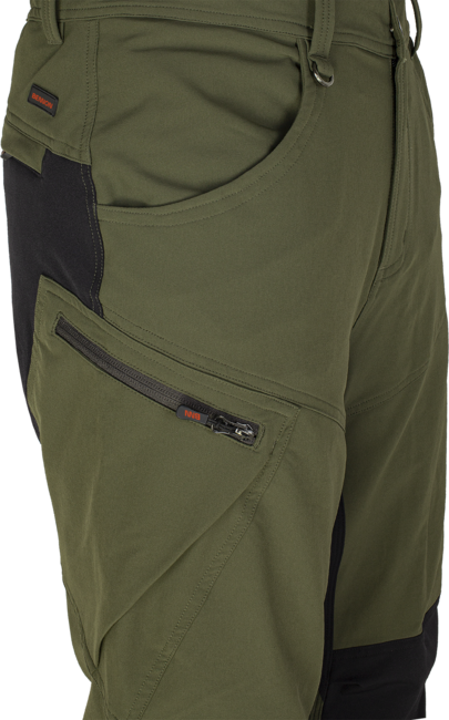 BENNON Fobos pantaloni da esterno e da lavoro, verde/nero
