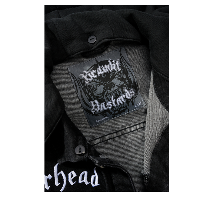 Brandit Motörhead giacca di jeans cradock, nero-nero