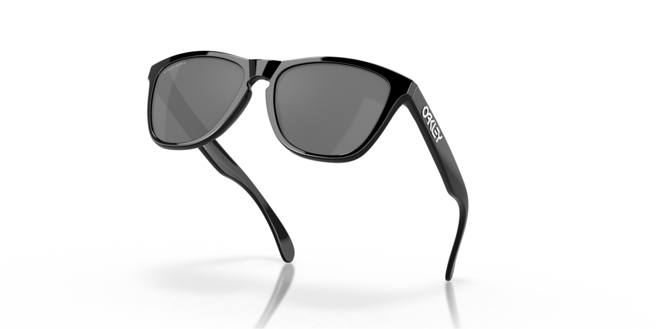 Oakley Frogskins occhiali da sole con telaio Polished Black e con le diapositive Prizm Black 55