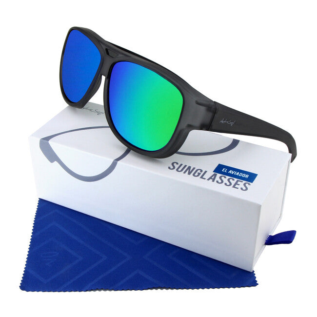 ActiveSol El Aviador Fitover-child occhiali da sole polarizzati grigio/mirrorosso