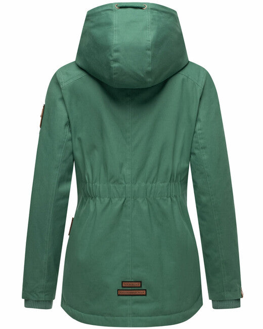 Marikoo Bikoo parka invernale da donna con cappuccio, verde polvere