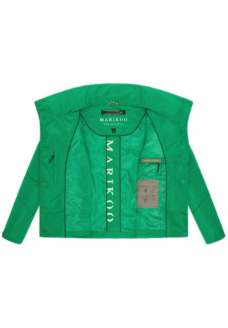 Marikoo Jalliaa giacca invernale corta da donna, verde smeraldo