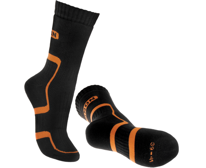 BENNON Trek Sock calzini da trekking, nero/arancio