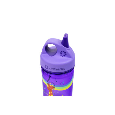 Nalgene Grip-n-Gulp biberon 0,35 L con coperchio, giraffa musicale viola
