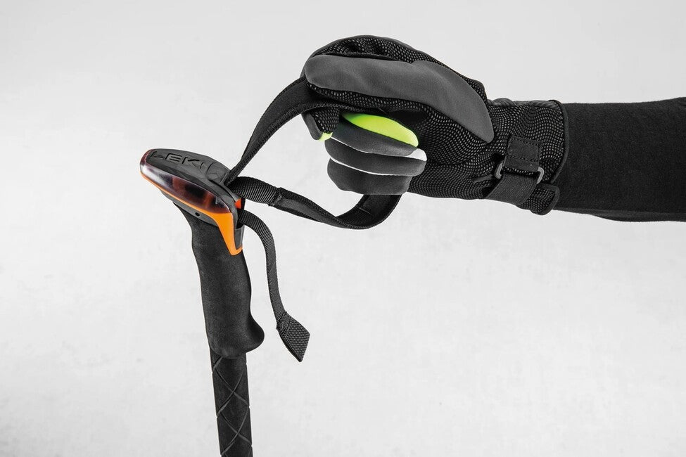 Leki Sherpa FX Carbon Strong bastoncini da trekking 120 - 140 cm, arancio-blu denim