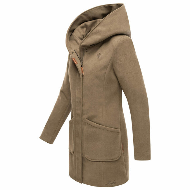 Marikoo Maikoo cappotto invernale da donna, marrone pietra