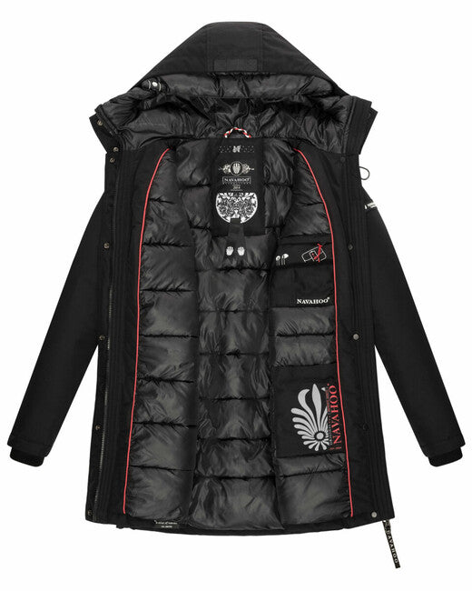 Navahoo Blizzardstorm giacca invernale da donna con cappuccio, nera