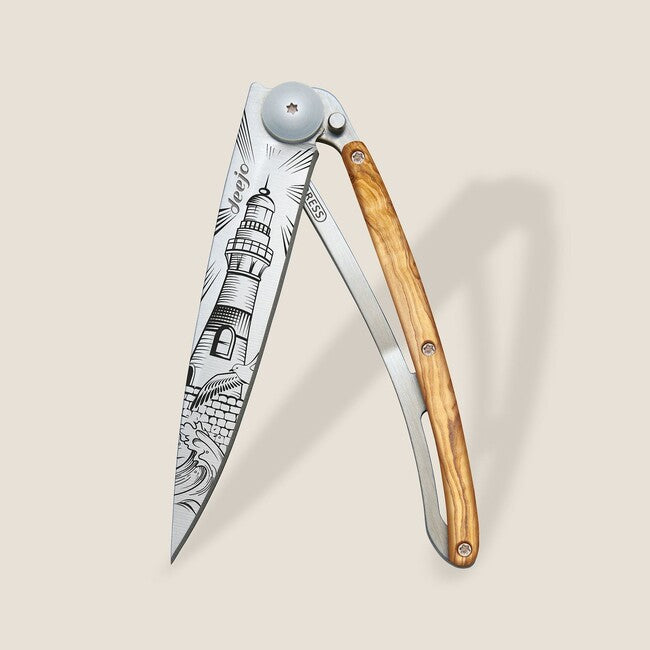 Deejo Tattoo legno coltello di chiusura Faro