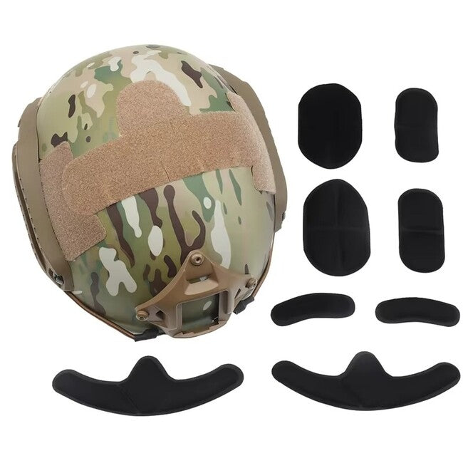 DRAGOWA Tactical Fast MH casco tattico con occhiali Charger, digital woodland (senza certificazione)