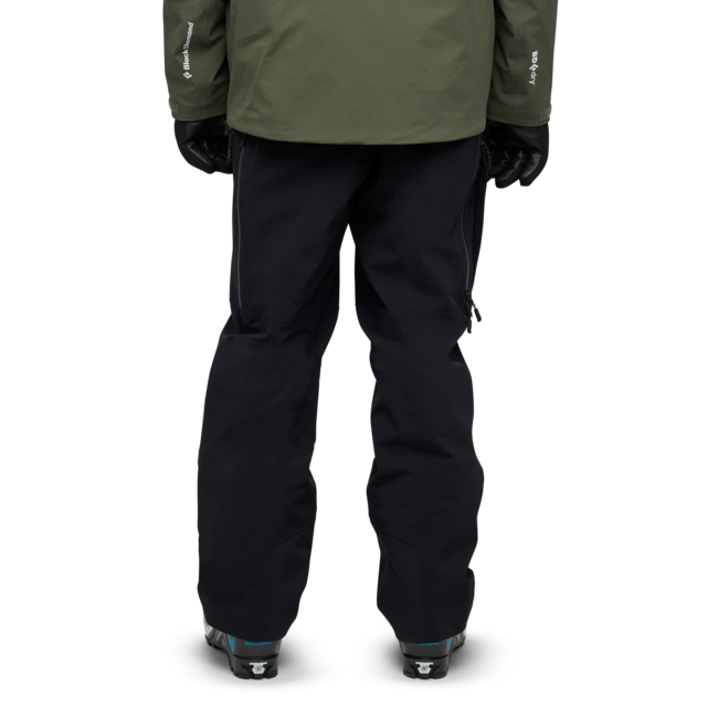 Black Diamond Recon pantaloni isolati da uomo, neri