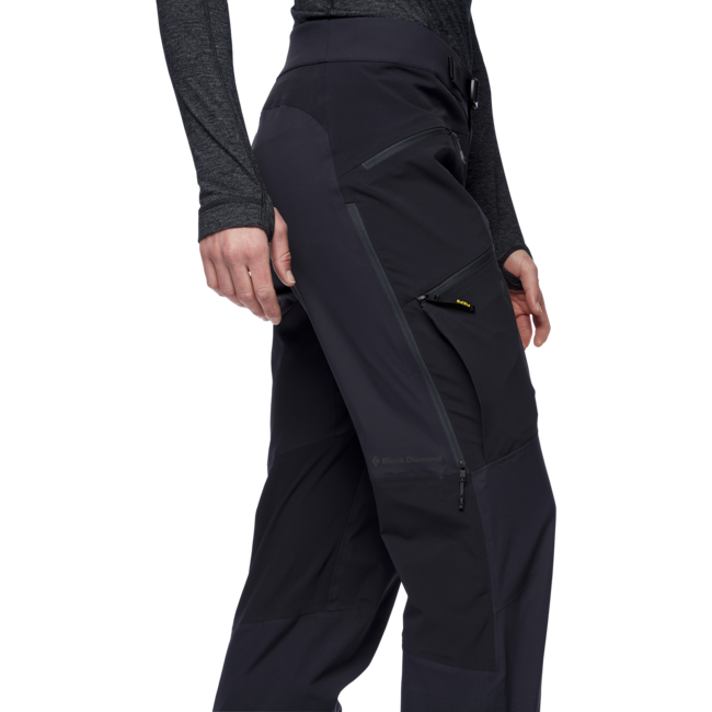Black Diamond Dawn Patrol pantaloni ibridi da donna, neri
