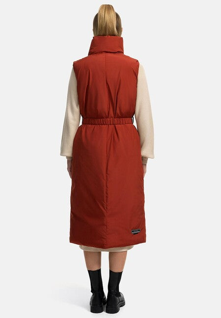 Navahoo Abendlied gilet lungo da donna, terracotta
