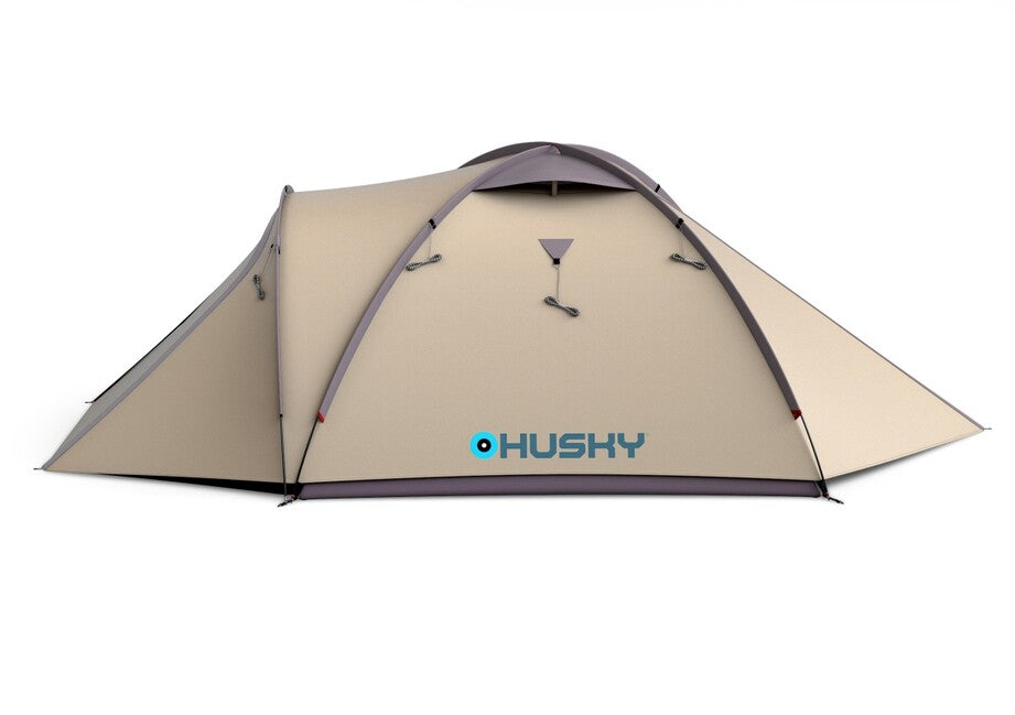 Husky Bizon 3 Plus rodinný trekový stan pre 3 osoby, light brown