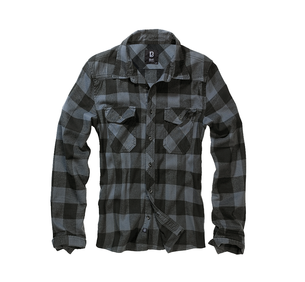 Brandit Checkshirt košeľa, šedo čierna