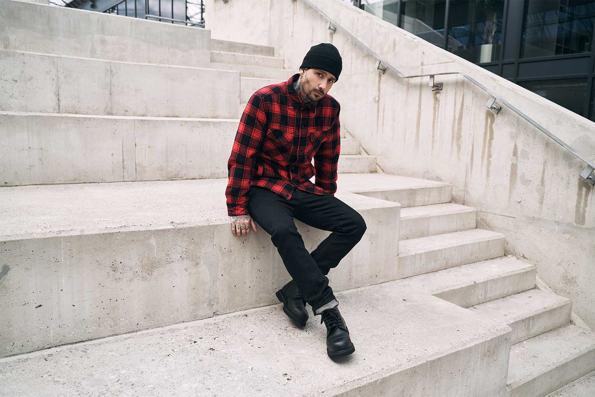 Brandit Checkshirt košeľa, červeno čierna