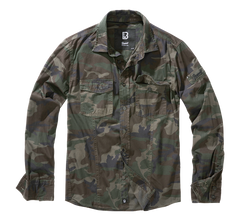 Brandit Slimfit camicia, Woodland