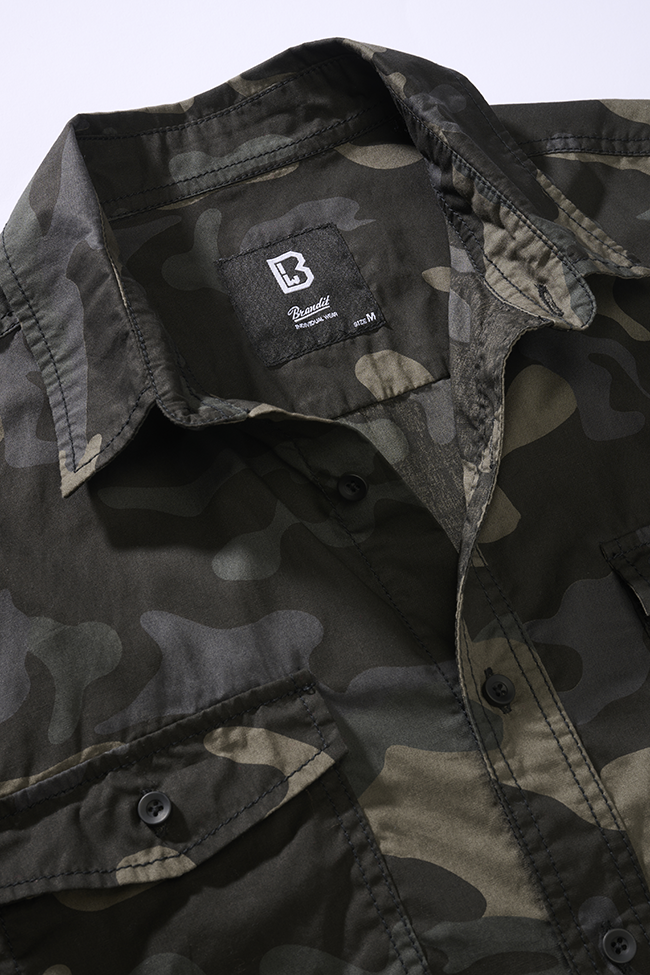 Brandit Roadstar košeľa s krátkymi rukávmi, darkcamo