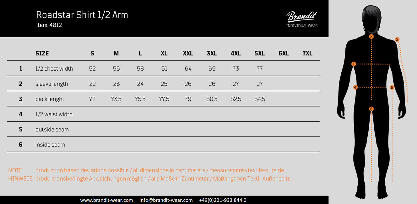 Brandit Roadstar camicia a maniche corte, blu