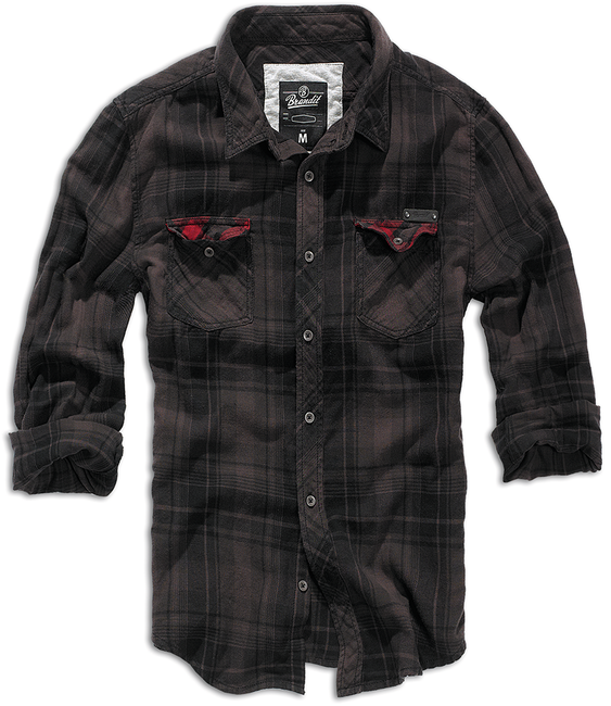 Brandit Duncan camicia, marrone e nera