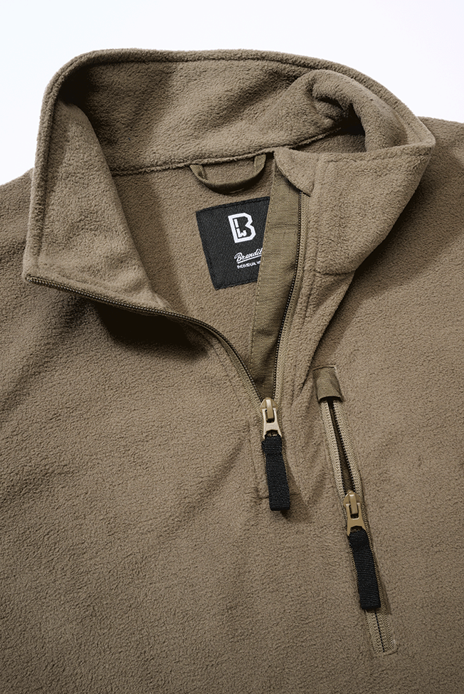 Brandit Fleece Troyer bunda, olivová