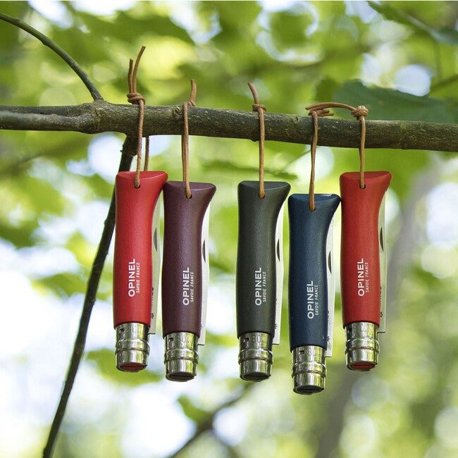 Opinel VRI N°08 Trekking Folding Knife, Burgundy