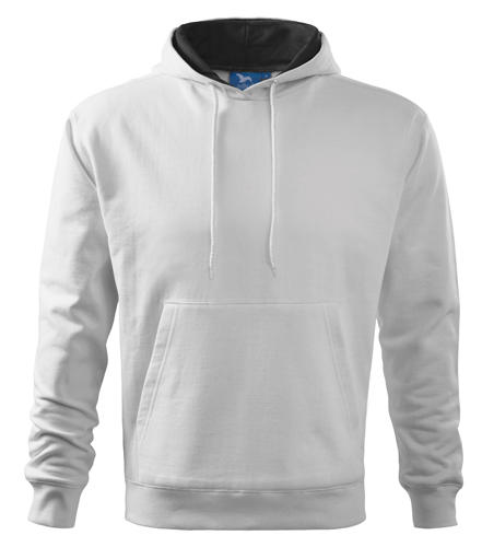 Malfini Hooded felpa con cappuccio 320g/m, bianca