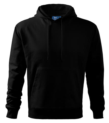 Malfini Hooded felpa con cappuccio, nero, 320g/m