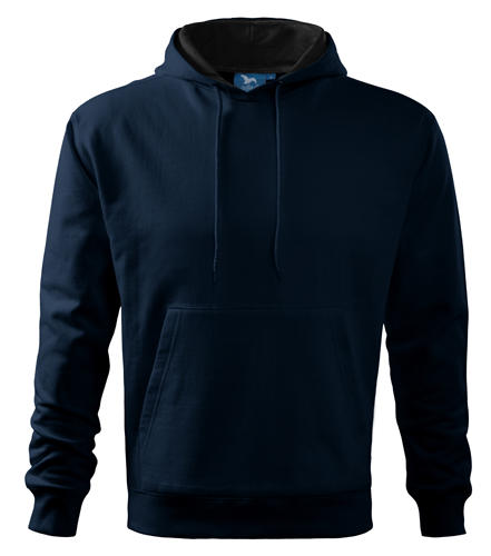 Malfini Hooded felpa con cappuccio 320g/m, blu scuro