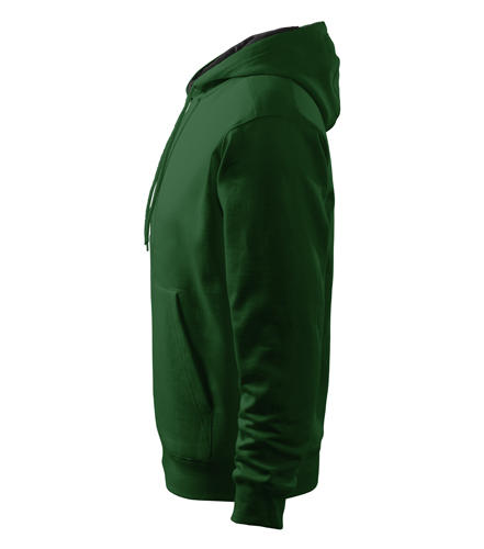 Malfini Hooded felpa con cappuccio, verde, 320g/m