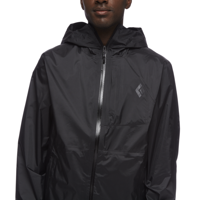 Black Diamond Treeline Rain Shell giacca impermeabile da uomo, nera