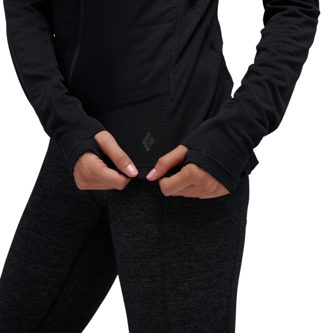 Black Diamond Coefficient Lt Felpa ibrida Donna, nera