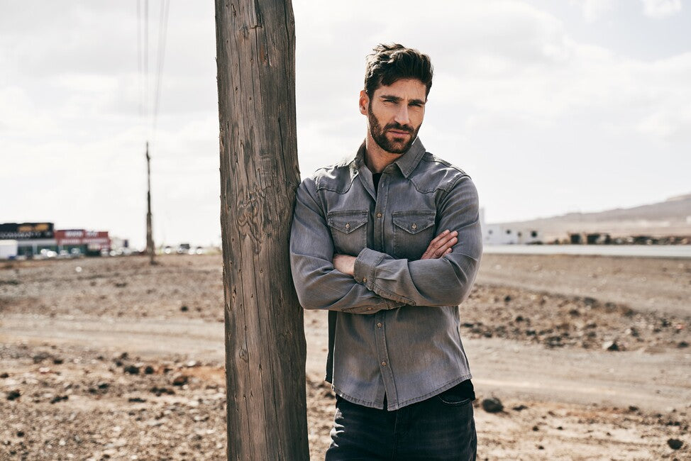 Brandit Riley camicia in denim, nera