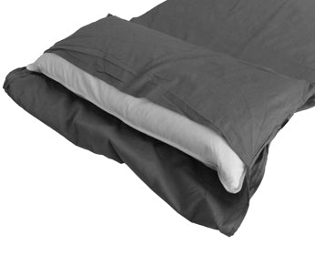 Origin Outdoors Fodera per sacco a pelo in cotone rettangolare, antracite