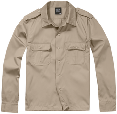 Brandit US camicia a maniche lunghe, beige