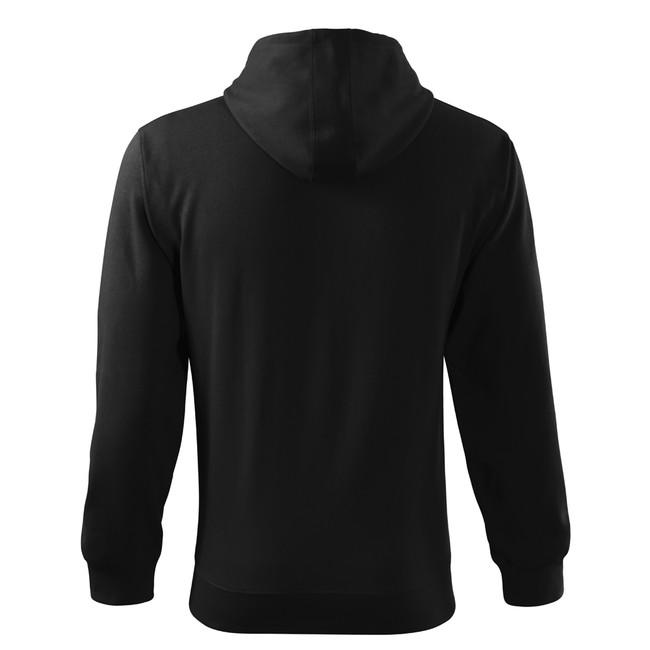 Malfini Trendy Felpa con zip 300g/m2, nera