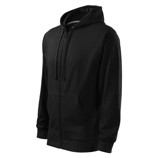 Malfini Trendy Felpa con zip 300g/m2, nera