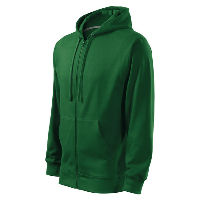 Malfini Trendy Felpa con zip da uomo 300g/m2, verde